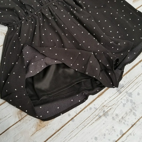 *LAST ONE* Black and White Polka Dot Romper - Picture 5 of 8